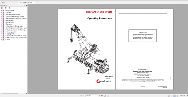 Manitowoc Grove Cranes 15.2Gb All Models Updated 07.2021 Operating Manuals EN PDF DVD 4