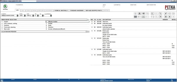PETKA 8.3 Volkswagen Seat Skoda Audi Commercial Vehicles Porsche 05.2021 Spare Parts Catalog DVD 11