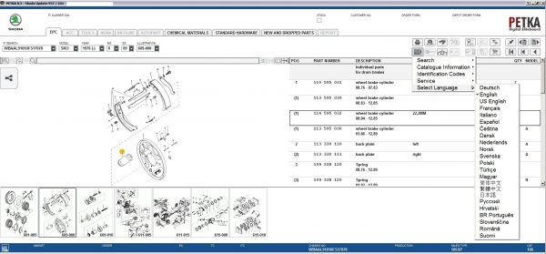 PETKA 8.3 Volkswagen Seat Skoda Audi Commercial Vehicles Porsche 05.2021 Spare Parts Catalog DVD 15