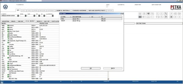 PETKA 8.3 Volkswagen Seat Skoda Audi Commercial Vehicles Porsche 05.2021 Spare Parts Catalog DVD 9