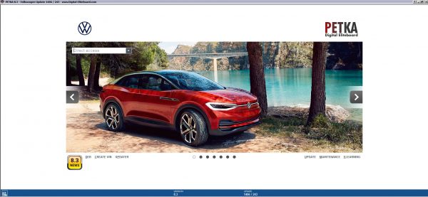 PETKA 8.3 Volkswagen Seat Skoda Audi Commercial Vehicles Porsche 06.2021 Spare Parts Catalog DVD 2