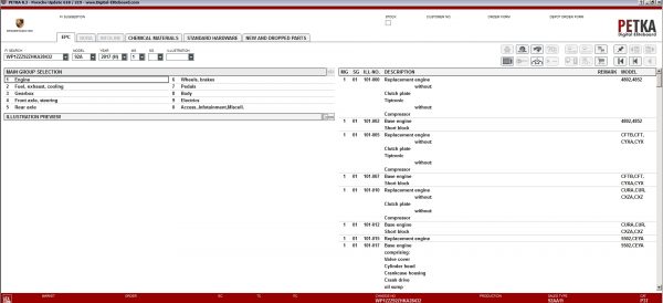 PETKA 8.3 Volkswagen Seat Skoda Audi Commercial Vehicles Porsche 06.2021 Spare Parts Catalog DVD 9