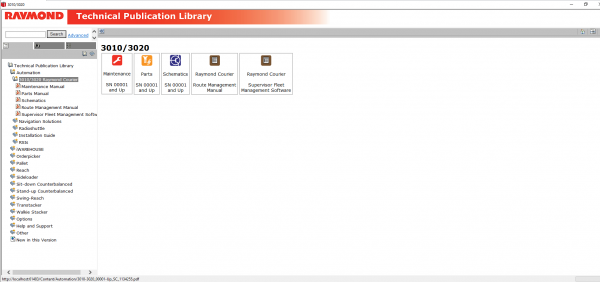 RAYMOND Forklift Technical Publication Library 2020 DVD 4