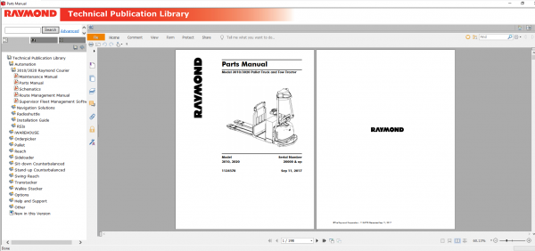 RAYMOND Forklift Technical Publication Library 2020 DVD 6