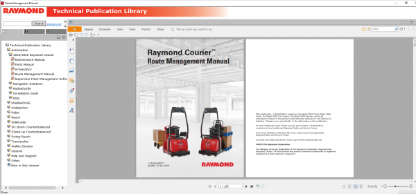RAYMOND Forklift Technical Publication Library 2020 DVD 9
