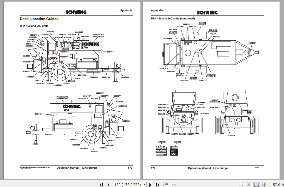 Schwing Concrete Line Pump SP500 All SP Rock Valve Model Operating