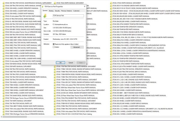 TCM Tractor Shovel Wheel Loader Service Part Manual Full Model DVD PDF 1