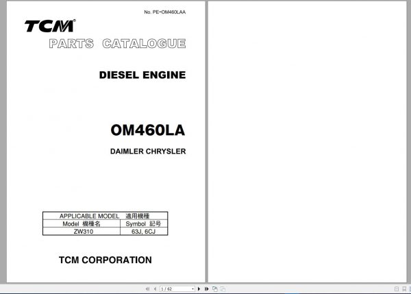 TCM Tractor Shovel Wheel Loader Service Part Manual Full Model DVD PDF 5