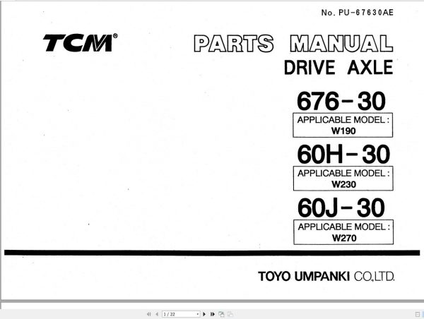 TCM Tractor Shovel Wheel Loader Service Part Manual Full Model DVD PDF 7