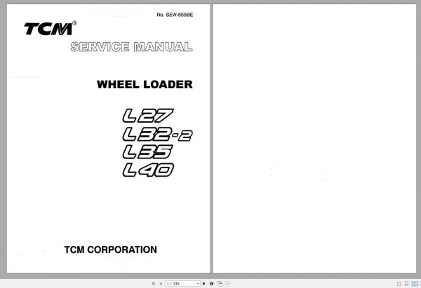 TCM Tractor Shovel Wheel Loader Service Part Manual Full Model DVD PDF 9