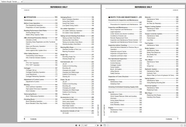 Tadano Rough Terrain Crane GR 500N 1 OM1 11E Operators Manual EN PDF 3