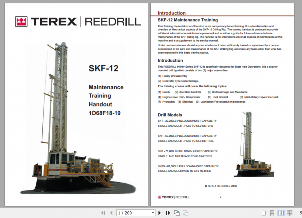 Terex REEDRILL SKF 12 Maintenance Training Handout 1D68F18 19 1d6e448db704997bd