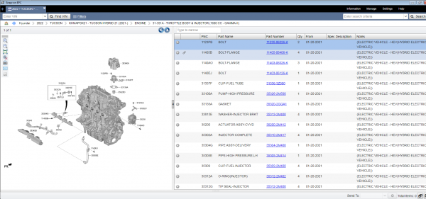 VM WARE HYUNDAI USA CANADA Snap On EPC 05.2021 Spare Parts Catalog 8