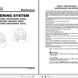 Yale Claas 2 Electric Motor Narrow Aisle Trucks D861 NDR035EB NR045EB Service Manual 1 1