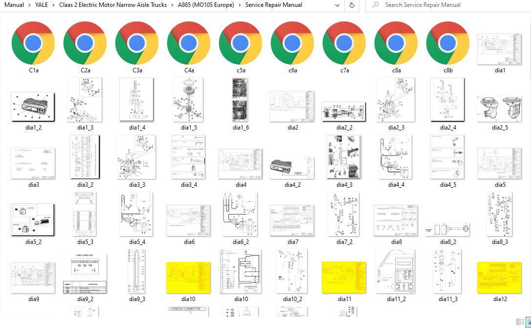 Yale Class 2 Electric Motor Narrow Aisle Trucks A865 MO10S Europe Service Repair Manual 2