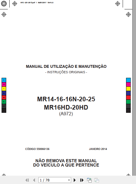 Yale Class 2 Electric Motor Narrow Aisle Trucks A972 MR16 MR20HD Service Manual 1