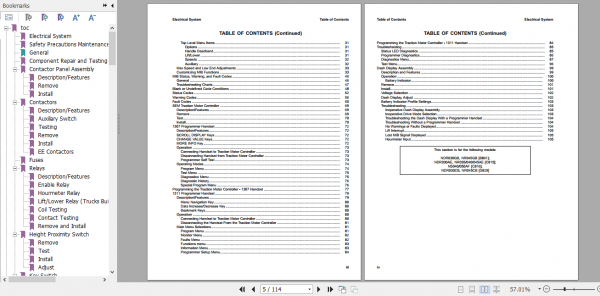 Yale Class 2 Electric Motor Narrow Aisle Trucks C816 NS040 050AF Service Manual 3
