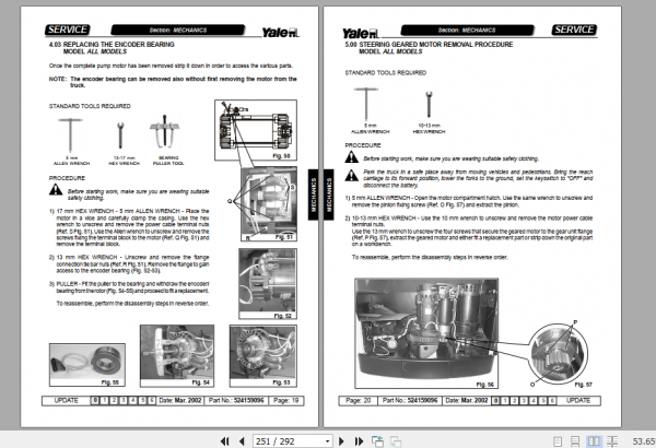 Yale Class 2 Electric Motor Narrow Aisle Trucks C849 MR1414H MR1616H16N MR2020H20W MR25 Service Manual 3