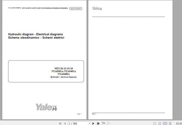 Yale Class 2 Electric Motor Narrow Aisle Trucks MTC1013 NTA030SA Service Repair Manual 3
