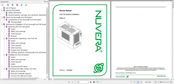 Yale Class 2 Fuel Cell System A2D2 N95A 21 Diagnostic Troubleshooting Manual 1
