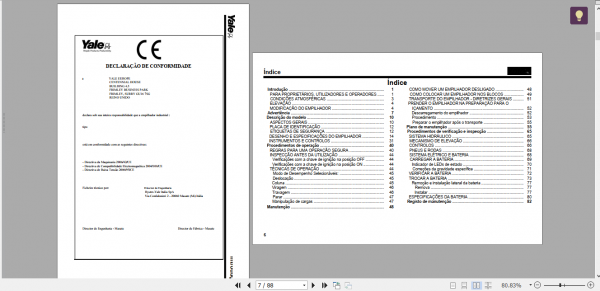 Yale Class 3 Electric Motor Hand Trucks A252 MP22 BR Operating Manual 2