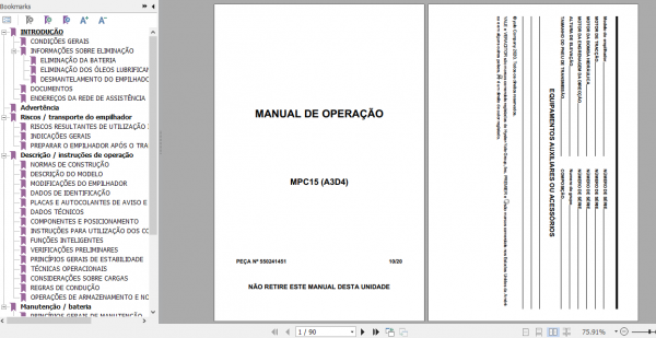 Yale Class 3 Electric Motor Hand Trucks A3D4 MPC15 Europe Operating Manual 1