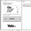 Yale Class 3 Electric Motor Hand Trucks A473 MP20DL Service Manual 1