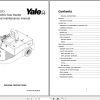 Yale Class 3 Electric Motor Hand Trucks A7S7 MT60UX Operating Service Manual 1