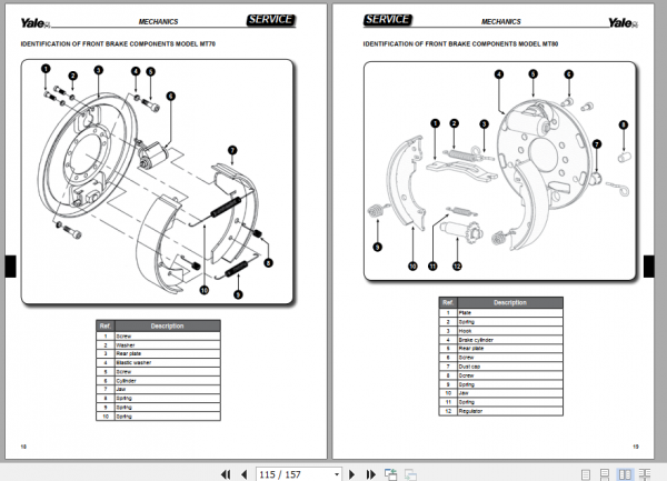 Yale Class 3 Electric Motor Hand Trucks A989 MT70 MT80 Service Manual 3