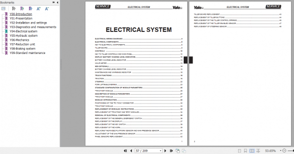 Yale Class 3 Electric Motor Hand Trucks B979 MP20XV Service Manual 2