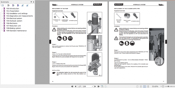 Yale Class 3 Electric Motor Hand Trucks B979 MP20XV Service Manual 4