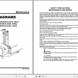 Yale Class 3 Electric Motor Hand Trucks C820 MSW030 040E Service Manual 2