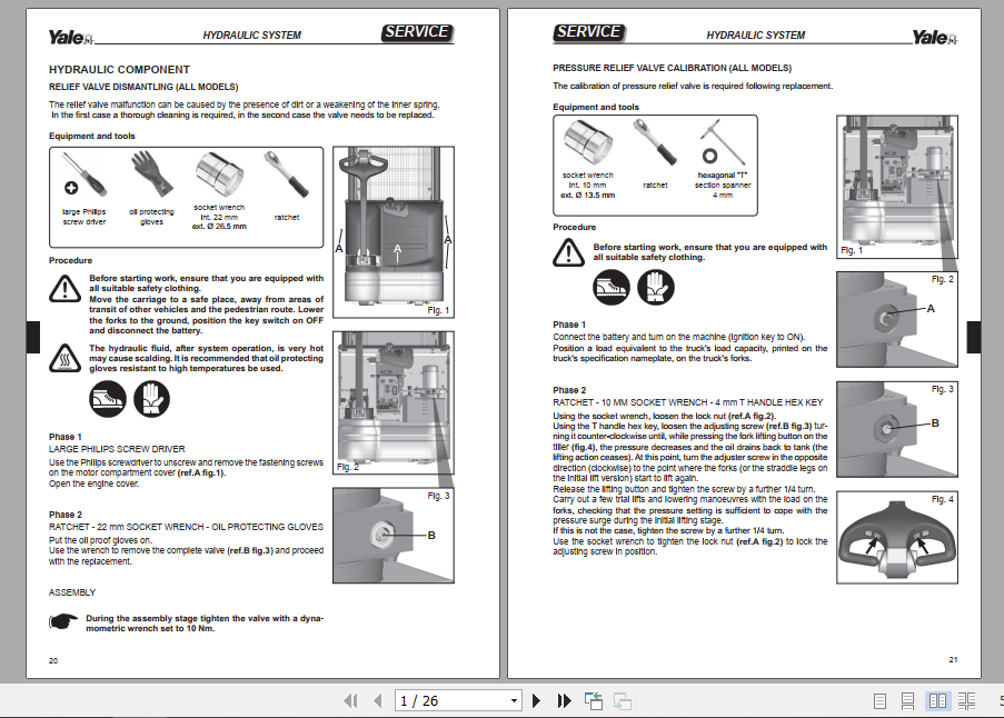 Yale Class 3 Electric Motor Hand Trucks C846 MS10 AC MS12 AC Service Manual 1