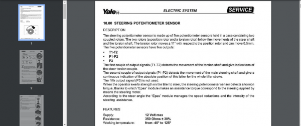 Yale Class 3 Electric Motor Hand Trucks C847 MS12X MS15X Keypad Service Manual 5
