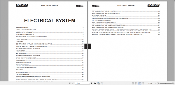 Yale Class 3 Electric Motor Hand Trucks C852 MS14 AC MS16 AC MS14 IL MS16 IL Service Manual 1