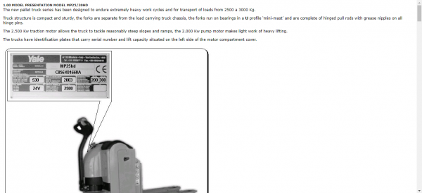 Yale Class 3 Electric Motor Hand Trucks C856 MP20HDMP30HD C856X01501Y C856X01524A Europe Service Manual 4