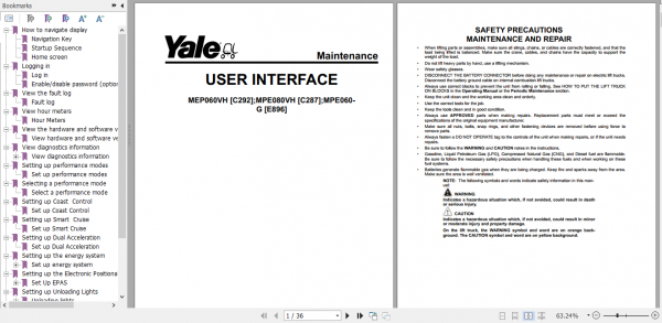 Yale Class 3 Electric Motor Hand Trucks E896 MPE060 G Service Manual 1