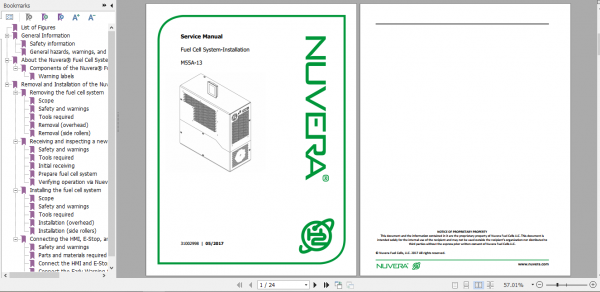 Yale Class 3 Fuel Cell System A2D7 M55A 13 Service Manual 3