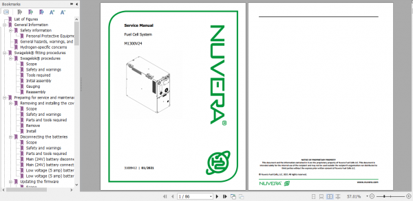 Yale Class 3 Fuel Cell System B2D7 M1300V24 M1301V24 M1302V24 Service Manual 2
