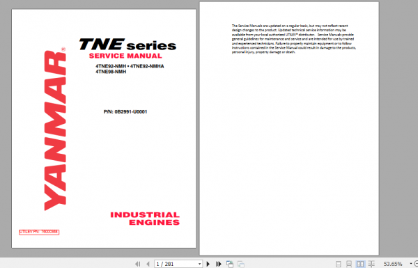 Yale Class 4 Internal Combustion Engine Trucks A273 UT20 32C Service Manual 1