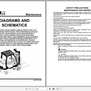 Yale Class 4 Internal Combustion Engine Trucks B910 GCGLC040 070VX GCGLC55SVX Service Manual 2