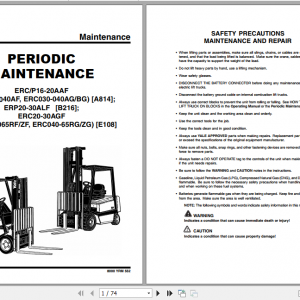 Yale Electric Motor Rider Trucks A814 ERC030AGBG Maintenance Manual 1319fd363cd2580e2