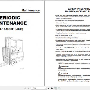 Yale Electric Motor Rider Trucks A888 ERP10 15RCF Europe Maintenance Manual 2