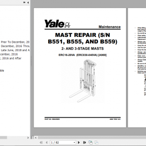 Yale Electric Motor Rider Trucks A969 ERC16 20VA Europe Maintenance Manual 3