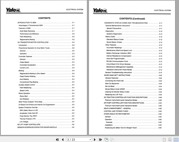 Yale Electric Motor Rider Trucks D807 ERP 161820 ATF Diabolo Up to D807A02353W Workshop Manual 1