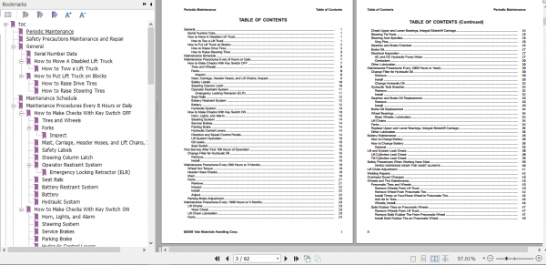 Yale Electric Motor Rider Trucks E216 ERP040 050 060 065DH Service Manual 2