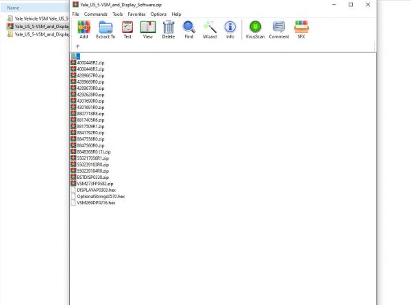 Yale Forklift AC Motor Controller VSM and Display Software 10.2020