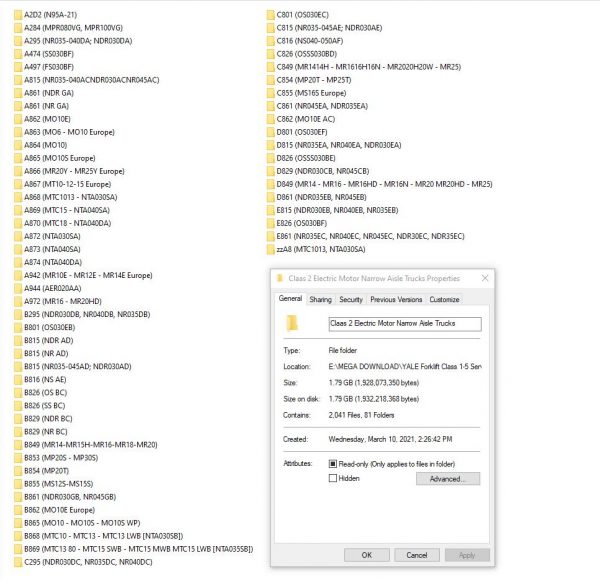 Yale Forklift Class 1 5 Full Model DVD Service Manuals Updated 03 3 1