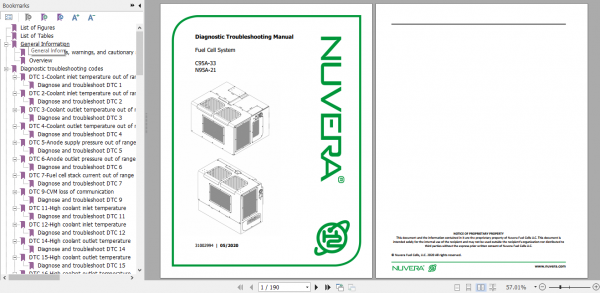 Yale Nuvera Fuel Cell System C95A 33 N95A 21 Diagnostic Troubleshooting Service Manual 3