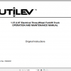 Yale Utilev Electric Forklift Trucks A370 UT13 20PTE Service Service Manual 76002031 2